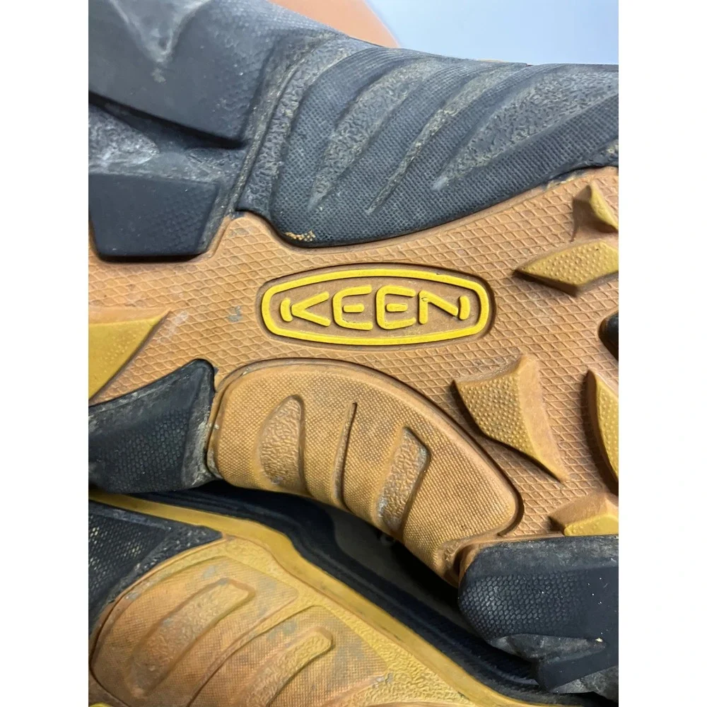 KEEN Durand Hiking Shoes Mens 11 Brown Good American Built Low Top Leather Trail